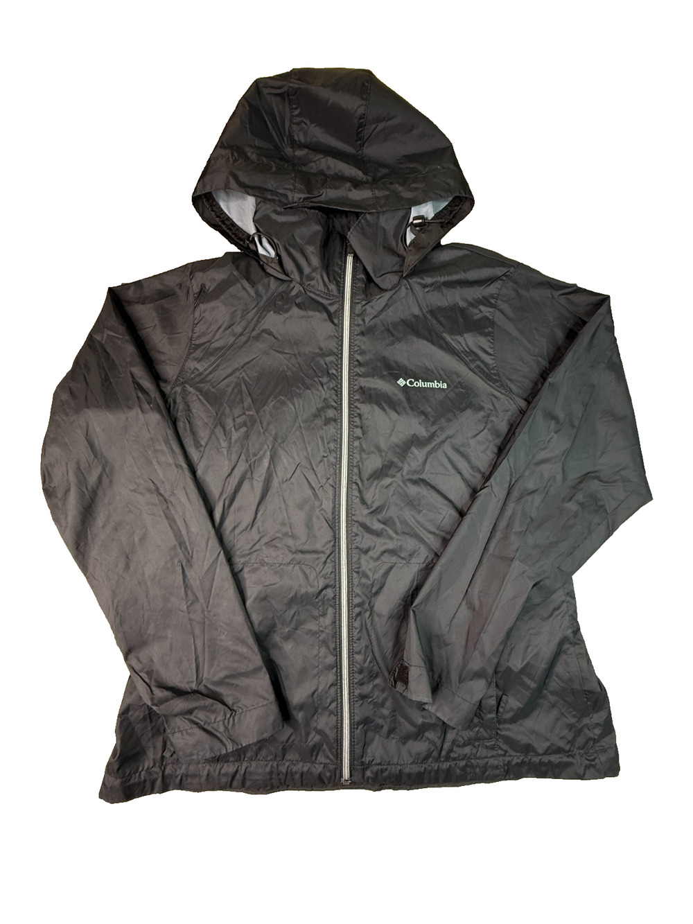 Columbia Switchback III Jacket Women Size Large Water Repellant Full Zip Black